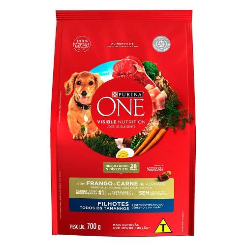 Ração Purina One Frango e Carne Cães Filhotes - 700 g