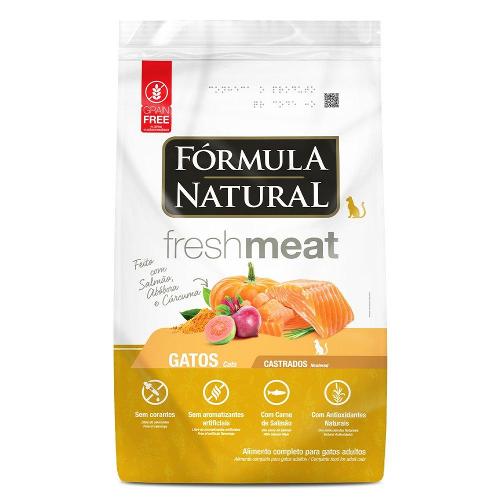 Ração Seca Fórmula Natural Fresh Meat Salmão para Gatos Castrados - 7 Kg