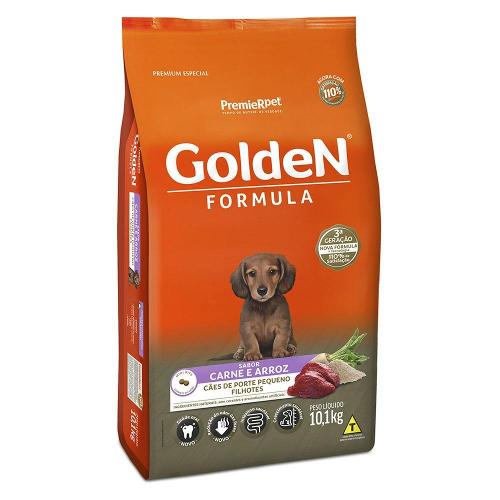 Ração Seca PremieR Pet Golden Formula Carne e Arroz para Cães Filhotes de Raças Pequenas - 10,1 Kg