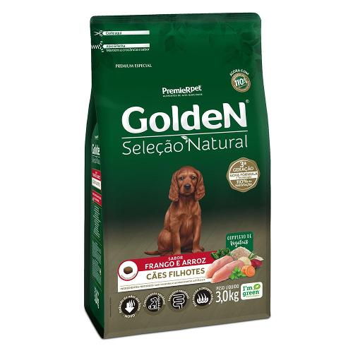 Ração Golden Seleção Natural Cães Filhotes - 3 Kg