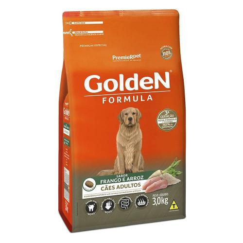 Ração Golden Formula Cães Adultos Frango e Arroz - 3 Kg