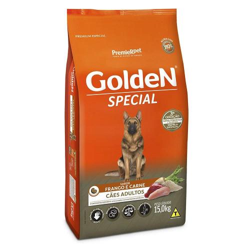 Ração Golden Special Cães Adultos Frango e Carne - 15 Kg