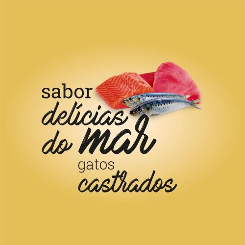 Ração Seca Quatree Gourmet Delícias do Mar Gatos Castrados - 10,1 Kg