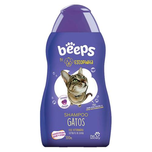 Shampoo Pet Society Beeps Estopinha Gatos Extrato de Aveia - 500 mL