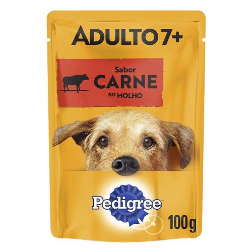 Ração Úmida Pedigree Sachê Carne ao Molho para Cães Sênior 7 + Anos - 100 g
