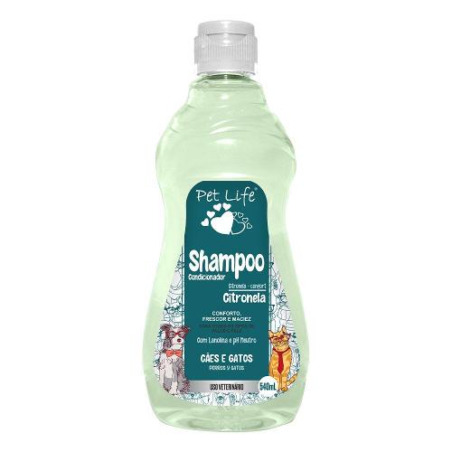 Shampoo Condicionador Pet Life Citronela para Cães e Gatos - 540 mL