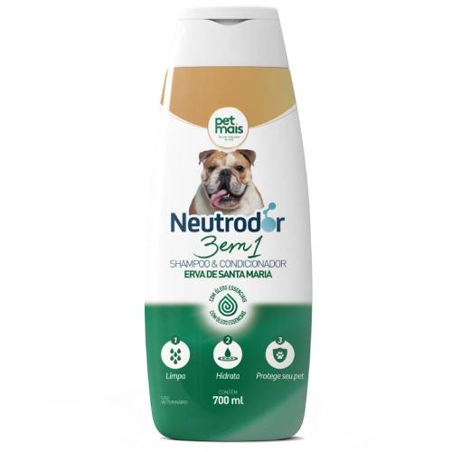 Shampoo e Condicionador Petmais 3 em 1 Neutrodor Erva de Santa Maria para Cães - 700 mL