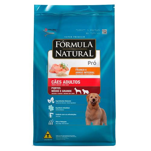 Ração Seca Fórmula Natural Pró Frango e Arroz Integral para Cães Adultos de porte Médio e Grande