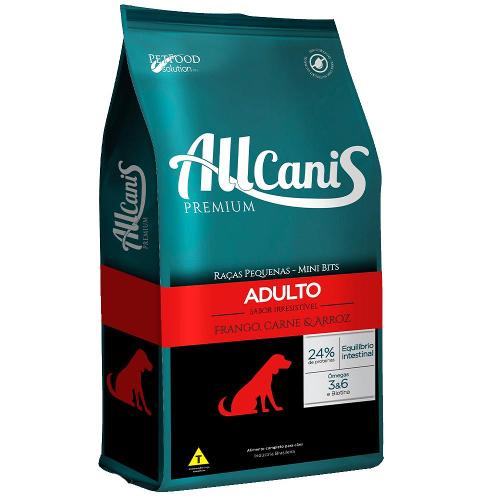 Ração Allcanis Premium Especial Adulto Raças Pequenas Frango, Carne e Arroz - 15 Kg