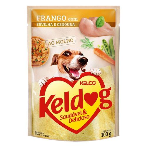 Ração Úmida Keldog Sachê Frango, Ervilha e Cenoura - 100 g