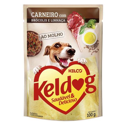 Ração Úmida Keldog Sachê Carneiro, Brócolis e Linhaça - 100 g