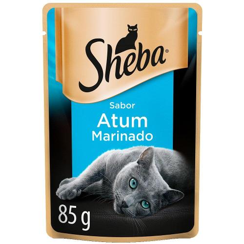 Ração Úmida Sheba Sachê Cortes Selecionados Sabor Atum Marinado para Gatos Adultos - 85 g