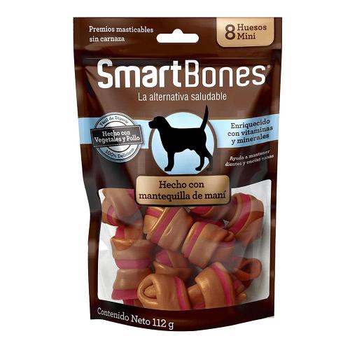 Ossinhos Mini SmartBones Pasta de Amendoim para Cães - 8 Unidades