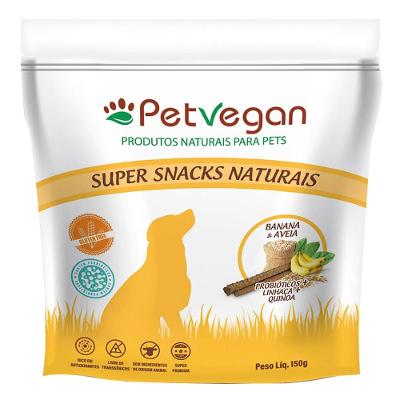 Petisco PetVegan para Cães Adultos Sabor Banana e Aveia - 150g