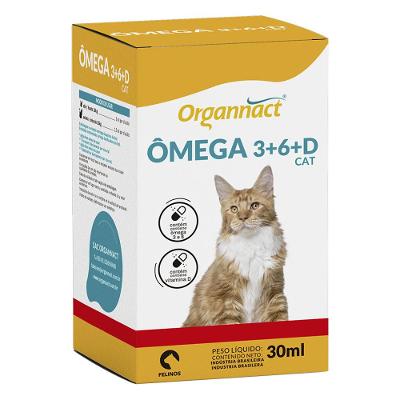 Suplemento Vitamínico Organnact Ômega 3+6+D Cat - 30 mL
