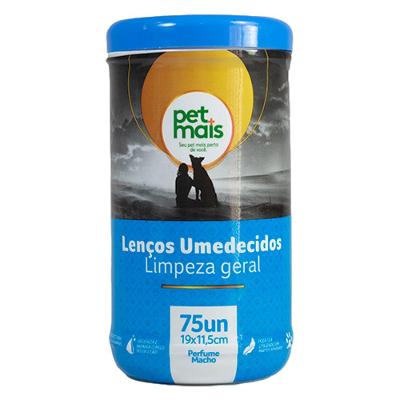 Lenços Umedecidos Petmais Fresh Pet Azul - 75 Unidades