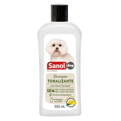 Shampoo Sanol Dog Tonalizante para Pelos Claros - 500ml