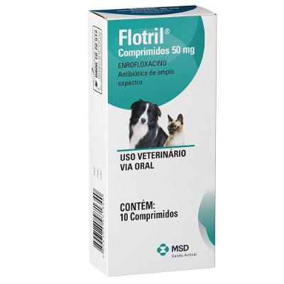 Antimicrobiano MSD Flotril 50 mg - 10 comprimidos