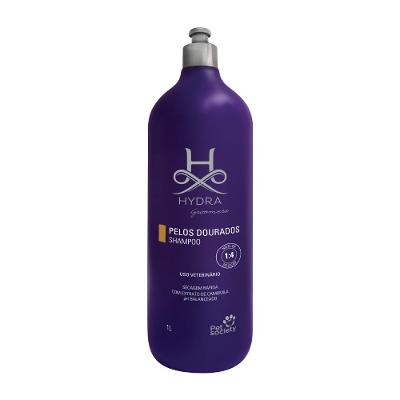 Shampoo Pet Society Hydra Groomers Pelos Dourados para Cães e Gatos - 1 Litro