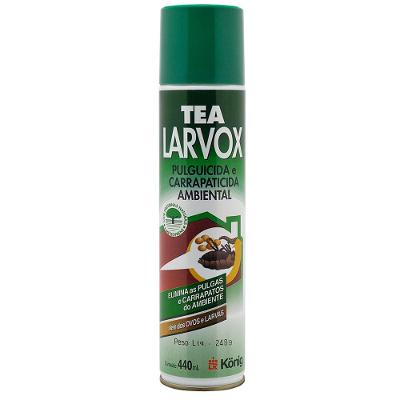 Spray Inseticida König Larvox TEA Pulguicida e Carrapaticida para Ambientes - 440 mL