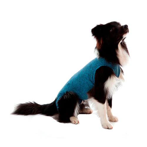 Roupa Pós Castração Pet Med Duo Dry Azul para Cães Macho - Tam. 09