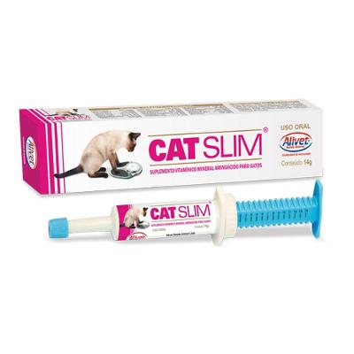 Suplemento Vitamínico Mineral Aminoácido Alivet Cat Slim Pasta - 14 g