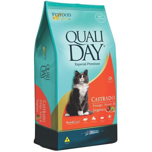 Ração Qualiday Especial Premium Cat Castrado Adulto Frango, Arroz e Vegetais - 20kg