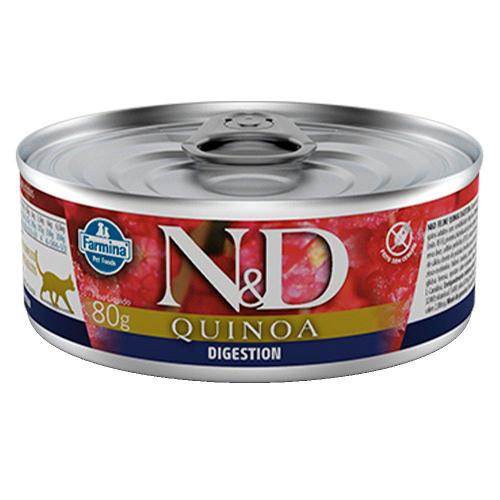 Ração Úmida Lata Farmina N&D Quinoa Digestion para Gatos Adultos - 80 g
