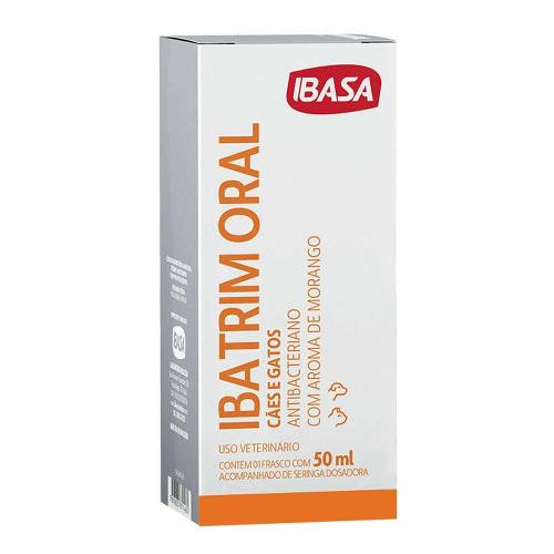 Antimicrobiano Ibasa Ibatrim Oral para Cães e Gatos - 50 mL