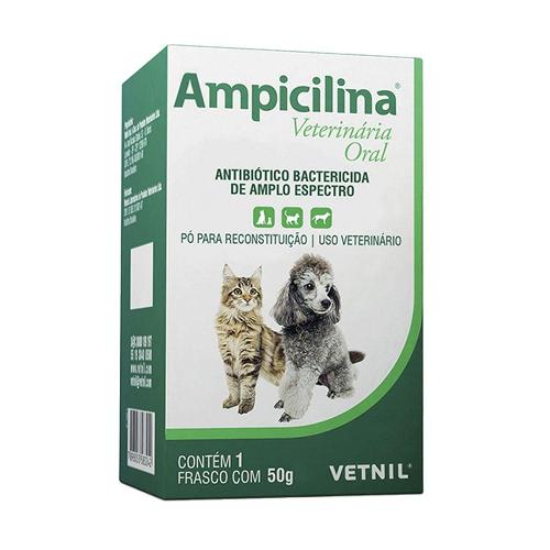 Antibiótico Vetnil Ampicilina para Cães e Gatos - 50 g