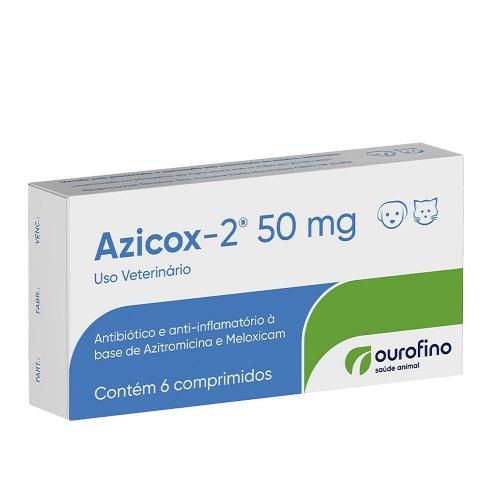 Antibiótico e Anti-inflamatório Ouro Fino Azicox 2 de 6 Comprimidos - 50 mg
