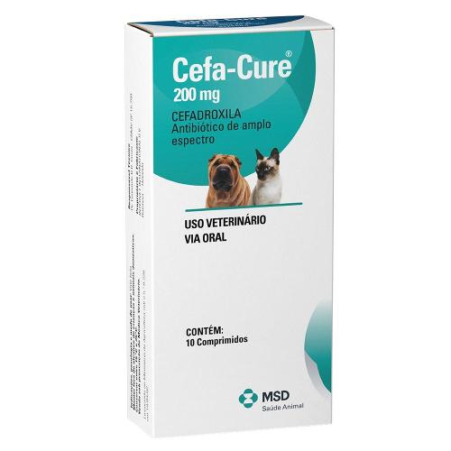 Antibiótico MSD Cefa Cure para Cães e Gatos - 200 mg
