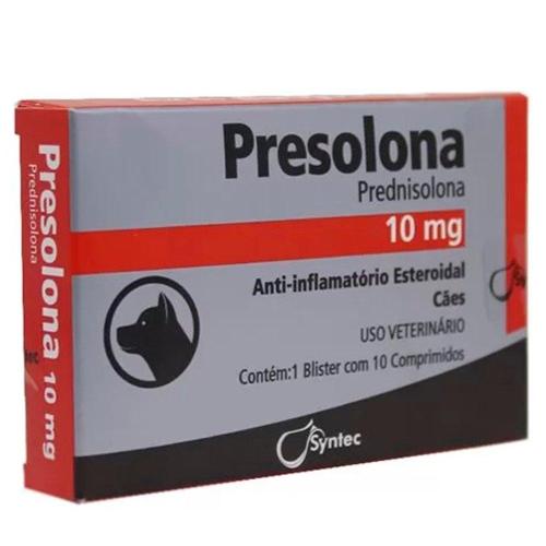 Anti-inflamatório Syntec Presolona Prednisolona Comprimidos para Cães - 10 mg