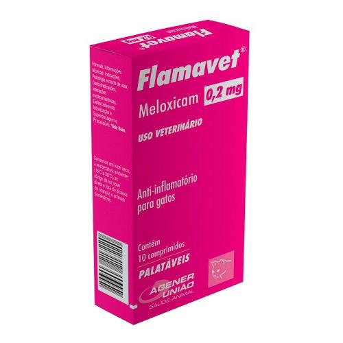 Anti-Inflamatório Agener União Flamavet  para Gatos - 0,2 mg