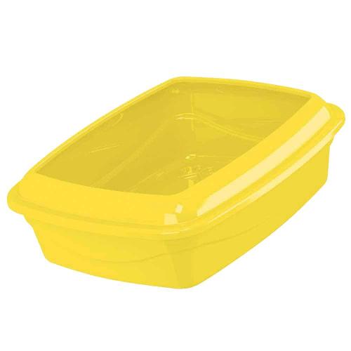Bandeja Higiênica Alta com Borda Pet Injet Cat Plus Amarela - Tam. G