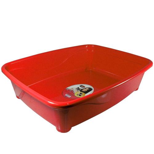 Bandeja Higiênica Furacão Pet Classic Vermelha para Gatos - Tam. Único
