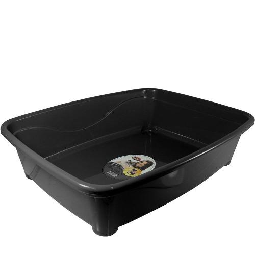 Bandeja Higiênica Furacão Pet Classic Preta para Gatos - Tam. Único