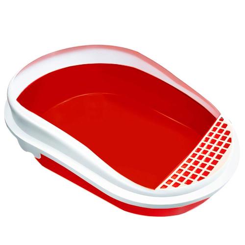 Banheira Furacão Pet Smart com Arco para Gatos - Vermelha