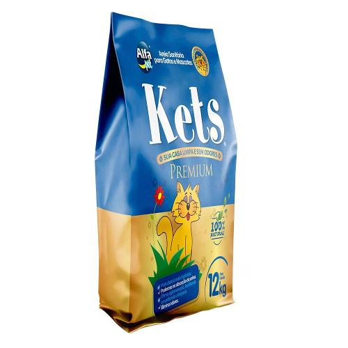 Areia Sanitária Alfapet Kets Premium para Gatos - 12 Kg