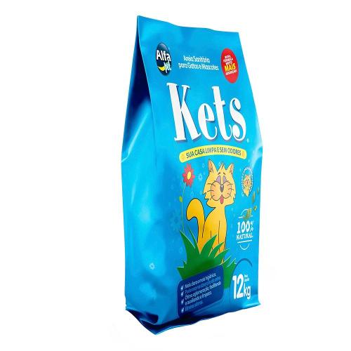 Areia Sanitária Alfapet Kets para Gatos - 12 Kg