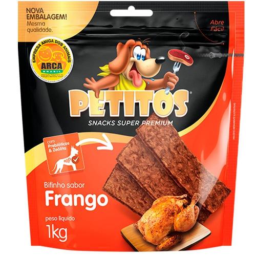 Bifinho Petitos para Cães Adultos Sabor Frango - 1Kg