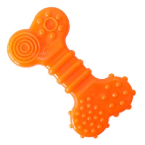 Brinquedo Odontopet Osso Flexi Flat Laranja para Cães - Tam. M
