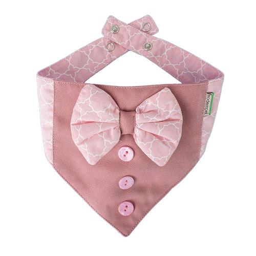 Bandana Borboleta Rosa Bebê para Cães - Tam. Único