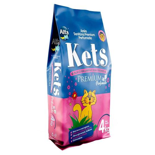 Areia Sanitária Alfapet Kets Premium Perfumada para Gatos - 4 Kg