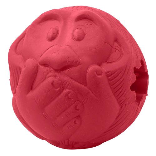 Bola Macaquinho Pet Games com Dispenser de Ração ou Petisco Vermelho - Tam. G