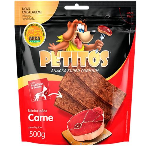 Bifinho Petitos para Cães Adultos Sabor Carne - 500g