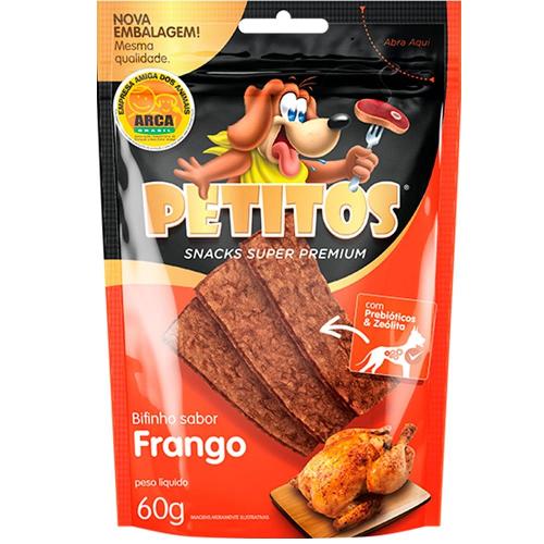 Bifinho Petitos para Cães Adultos Sabor Frango - 60g