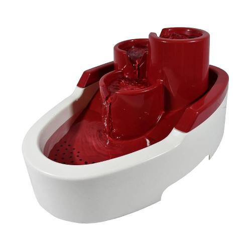 Fonte Bebedouro Duracats Vermelho  para Gatos - Bivolt