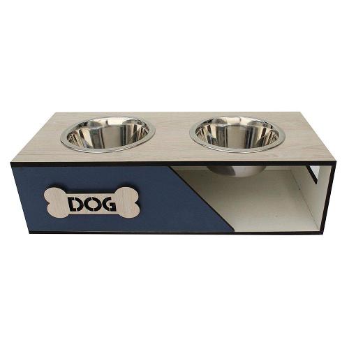 Comedouro Barcelona Azul para Cães e Gatos - Tam. M