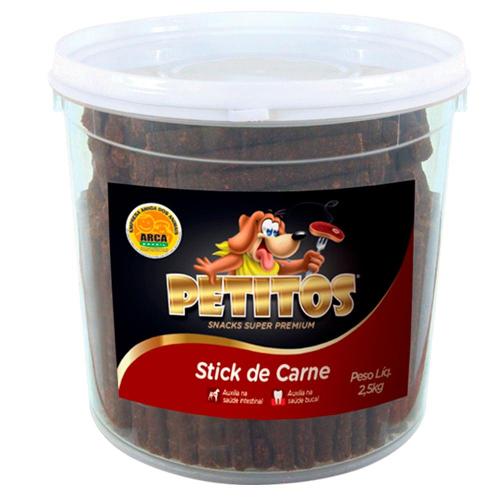 Palito de Balde Petitos para Cães Adultos Sabor Carne - 2,5Kg